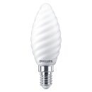 Philips LED Filament Kerze gedreht 4,5W = 40W E14 matt 470lm 840 neutralweiß 4000K DIMMBAR