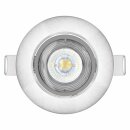 Emos LED Einbaustrahler Nickel gebürstet Ø8cm 5W = 50W 450lm neutralweiß 4000K 100° schwenkbar