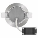 Emos LED Einbaustrahler Nickel gebürstet Ø8cm 5W = 50W 450lm neutralweiß 4000K 100° schwenkbar