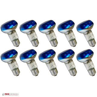 10 x OSRAM Reflektor Glühbirne R63 40W Blau E27 Glühlampe Concentra Spot Color