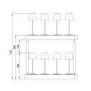 ALED Calida Nano 8-fach Ladeplatte Schwarz für Nano LED Akku Tischleuchte