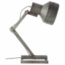 Brilliant Tischleuchte Hardwork Edelstahl gebürstet max. 30W E27 ohne Leuchtmittel mit Schalter schwenkbar