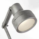 Brilliant Tischleuchte Hardwork Edelstahl gebürstet max. 30W E27 ohne Leuchtmittel mit Schalter schwenkbar