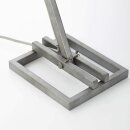Brilliant Tischleuchte Hardwork Edelstahl gebürstet max. 30W E27 ohne Leuchtmittel mit Schalter schwenkbar