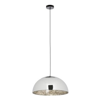 Brilliant Pendelleuchte Crush Chrom Ø40cm max. 40W E27 ohne Leuchtmittel kürzbar