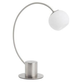 Brilliant Halogen Tischleuchte Helium Eisen/Weiß 33W G9 458lm warmweiß 3-Stufen-Touch-Dimmer