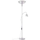 Brilliant Deckenfluter Caleb Zink Antik max. 60W E27 ohne Leuchtmittel mit Schalter & Lesearm