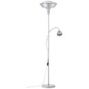 Brilliant Deckenfluter Caleb Zink Antik max. 60W E27 ohne Leuchtmittel mit Schalter & Lesearm