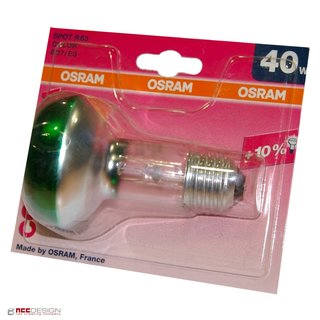 10 x OSRAM Reflektor Glühbirne R63 40W Grün E27 Glühlampe Concentra Spot Color
