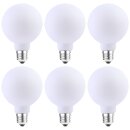 6 x LED Filament Leuchtmittel G95 Globe 12W = 100W E27 opal 1521lm warmweiß 2700K