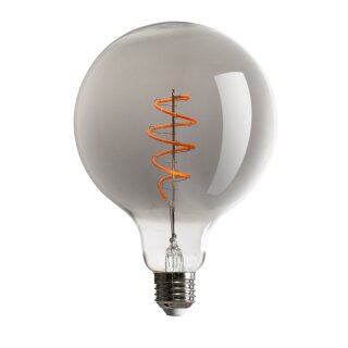 LED Spiral Filament Leuchtmittel G125 Globe 5W E27 Rauchglas 130lm extra warmweiß 1800K DIMMBAR