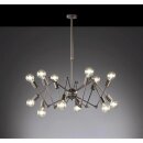 Wofi Pendelleuchte Carmona Braun Antik 12-flammig max. 12 x 25W E27 ohne Leuchtmittel verstellbar