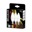 3 x Bellalux LED Leuchtmittel Kerze 3,2W = 25W E14 matt 250lm warmweiß 2700K 220°