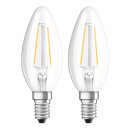 2 x Osram LED Filament Leuchtmittel Kerze 2,5W = 25W E14...