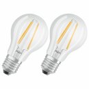 2 x Bellalux LED Filament Leuchtmittel CLA60 Birnenform 7W = 60W E27 klar 806lm warmweiß 2700K FS