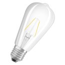 Osram LED Filament Edison ST64 Leuchtmittel 2W = 25W E27 klar FS warmweiß 2700K