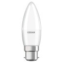 3 x Osram LED Leuchtmittel Base Classic B Kerzen 5,7W = 40W B22d matt 470lm warmweiß 2700K