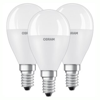 3 x Osram LED Leuchtmittel Classic P Tropfen 7W = 60W E14 matt 806lm warmweiß 2700K