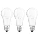 3 x Osram LED Leuchtmittel Classic Birnenform A60 10W = 75W E27 matt 1055lm warmweiß 2700K