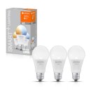 3 x Ledvance LED Smart+ Leuchtmittel Birne A60 9W = 60W E27 matt 806lm Tunable White 2700K-6500K Dimmbar App Google Alexa WiFi