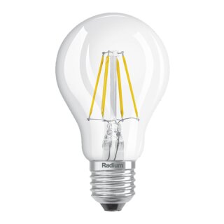 Radium LED Filament Leuchtmittel A60 Birne 4W = 40W E27 klar 470lm 840 Neutralweiß 4000K