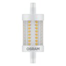 Osram LED Leuchtmittel Stab 78mm Line 6,5W = 60W R7s klar 806lm warmweiß 2700K 330°