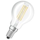 Osram LED Filament Leuchtmittel Tropfen P45 4W = 40W E14 klar 470lm warmweiß 2700K 3-Stufen-Dimmbar