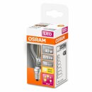 Osram LED Filament Leuchtmittel Tropfen P45 4W = 40W E14 klar 470lm warmweiß 2700K 3-Stufen-Dimmbar
