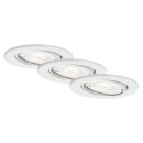 3 x Briloner LED Einbaustrahler Weiß IP23 5W GU10...