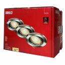 3 x Briloner LED Einbaustrahler Chrom IP23 5W GU10 460lm...