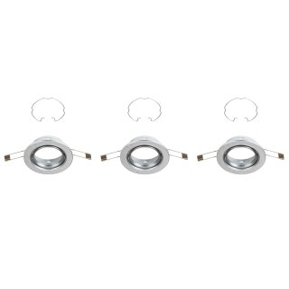 3 x Briloner Einbaustrahler Aluminium Ø8,6cm IP23 max. 35W GU10 ohne Leuchtmittel schwenkbar