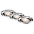 3 x Briloner LED Einbaustrahler Chrom IP23 3,5W GU10...