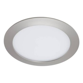 Briloner LED Einbauleuchte Panel Nickel matt rund Ø22,5cm IP44 18W 1800lm Neutralweiß 4000K 4-Stufen-Dimmbar