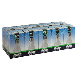 10 x Leuci Glühbirne Krypton M50 Pilzform 100W E27 opal weiß matt 230V Glühlampe warmweiß dimmbar