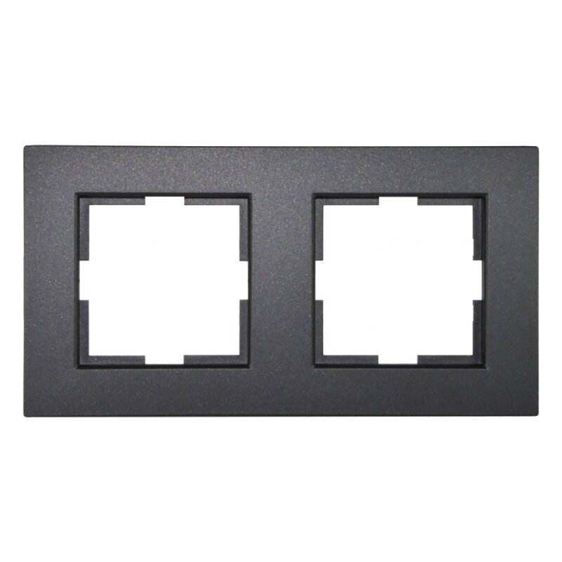 Panasonic Viko Karre Novella-Trenda Abdeckrahmen 2-fach Schwarz, 1,98