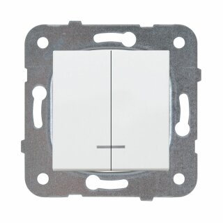 Panasonic Viko Karre-Meridian Two-gang Switch 2-fach Schalter beleuchtet reinweiß