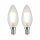 2 x NCC Licht LED Filament Kerzen 5W = 40W E14 matt 470lm warmweiß 2700K