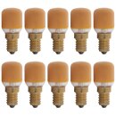 10 x Leuci Glühbirne T25 Röhre 25W E14 Glühlampe 25 Watt Orange