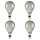4 x Osram Vintage 1906 LED Spiral Filament Leuchtmittel Birnenform A160 5W = 12W E27 Rauchglas 110lm extra warmweiß 1800K