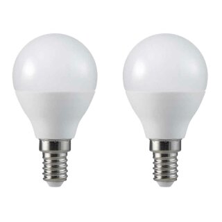 2 x Majestic LED Leuchtmittel Tropfen P45 6W = 40W E14 matt 470lm warmweiß 2700K 240°