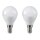 2 x Majestic LED Leuchtmittel Tropfen P45 6W = 40W E14 matt 470lm warmweiß 2700K 240°