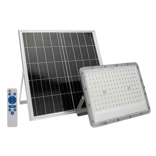 Spectrum LED Fluter Noctis Solaris Grau IP65 200W 1800lm Tageslicht kaltweiß mit Bewegungssensor + Solar-Panel