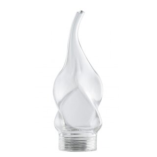 Paulmann Deco Glas Kerze Windstoß gedreht klar max. 75W für E14/E27