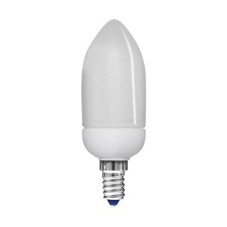 LightMe Energiesparlampe Kerzenform 5W = 25W E14 matt 200lm warmweiß 2700K