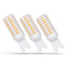 3 x Spectrum LED Leuchtmittel Stiftsockellampe 4W G9 klar 440lm Tageslicht 6000K kaltweiß 270° DIMMBAR