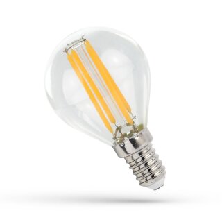 Spectrum LED Filament Leuchtmittel P45 Tropfen 6W E14 klar 850lm warmweiß 2700K