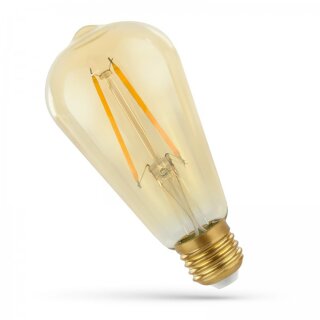 Spectrum LED Filament Leuchtmittel ST64 Edison 4,9W E27 Gold 490lm extra warmweiß 2400K