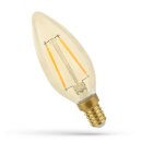 Spectrum LED Filament Leuchtmittel Kerze 5W E14 Gold...