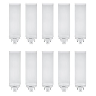 10 x Osram LED Leuchtmittel Dulux T/E 10W = 26W GX24q-3 1100lm 840 4000K neutralweiß HF&AC Mains