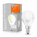 4 x Ledvance LED Smart+ Leuchtmittel Tropfen 4,9W = 40W E14 matt 470lm warmweiß 2700K Dimmbar App Google Alexa WiFi